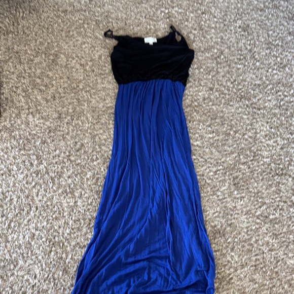 Sugar Rain Dresses & Skirts - Chic Black and Blue Maxi Dress